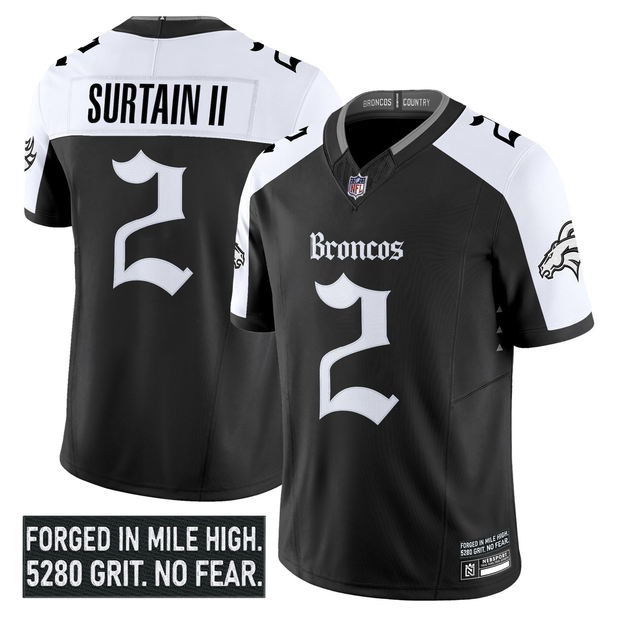 Men's Denver Broncos 'Gothic Mile High Shadows Edition' Vapor Limited Jersey - All Stitched - Limited Jersey | NFL Jersey Men's Denver Broncos 'Gothic Mile High Shadows Edition' Vapor Limited Jersey - All Stitched - Limited Jersey | NFL Jersey