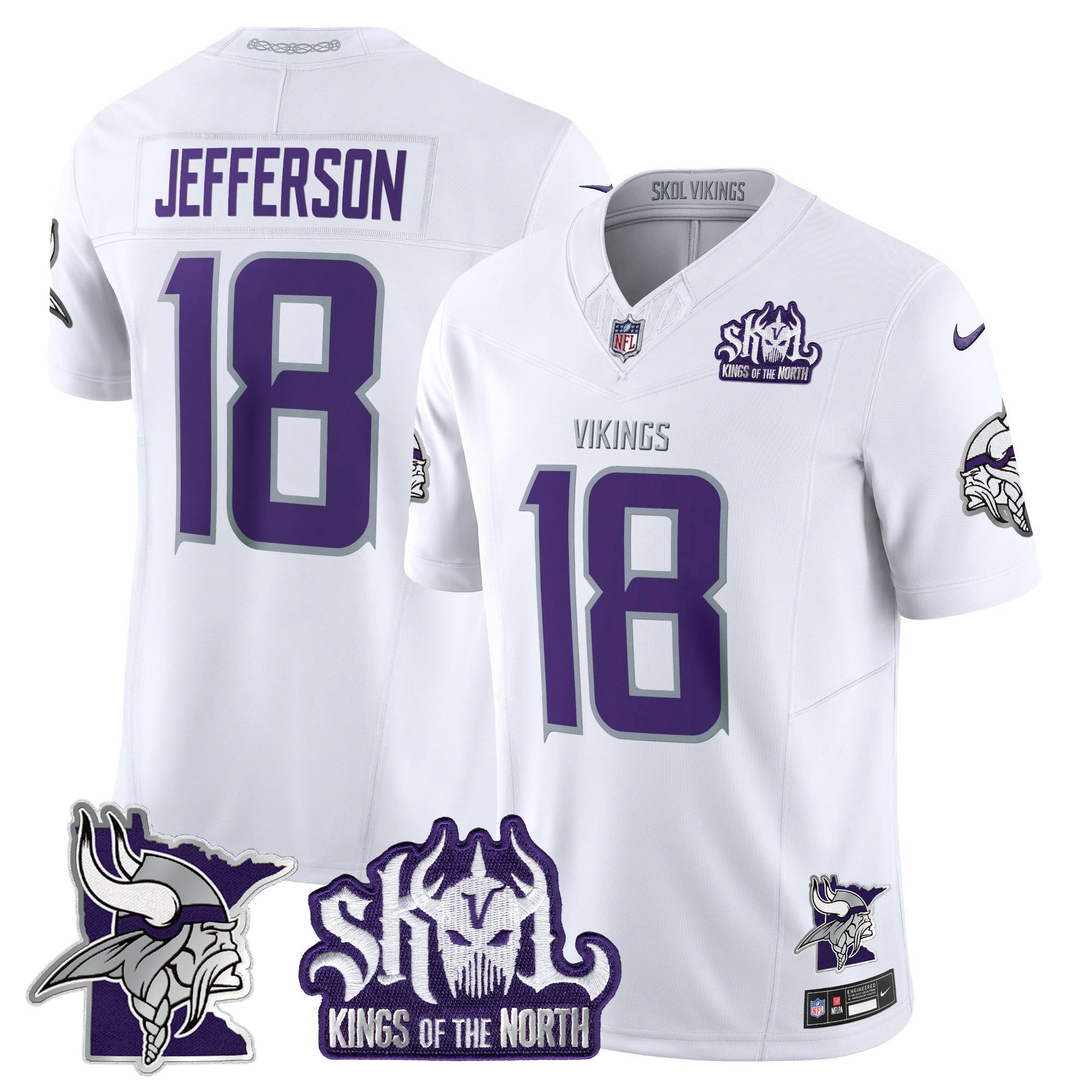 Minnesota Vikings Kings Of The North Patch Vapor Limited Jersey V3 - All Stitched - Limited Jersey | NFL Jersey Minnesota Vikings Kings Of The North Patch Vapor Limited Jersey V3 - All Stitched - Limited Jersey | NFL Jersey