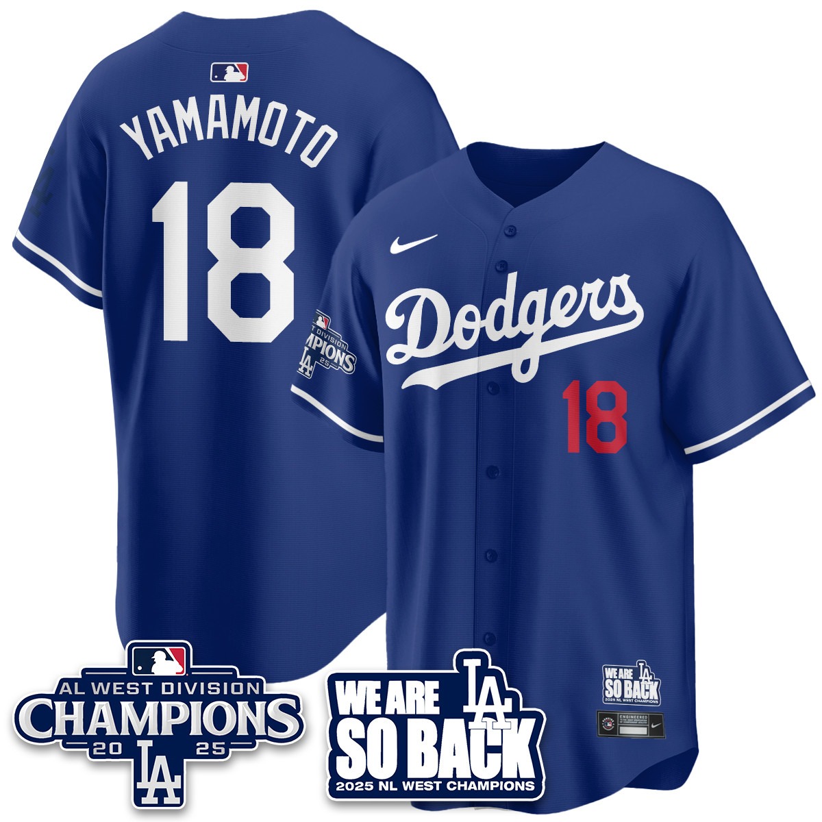 Los Angeles Dodgers 2025 NL West Division Champions Jersey - All Stitc - Limited Jersey | MLB Jersey Los Angeles Dodgers 2025 NL West Division Champions Jersey - All Stitc - Limited Jersey | MLB Jersey