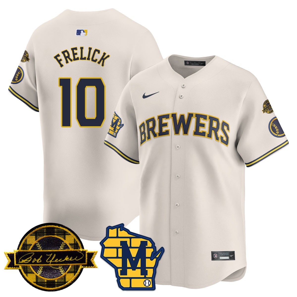 Men's Milwaukee Brewers 2025 Limited Jersey - Bob Uecker Patch - All Stitched - Limited Jersey | MLB Jersey Men's Milwaukee Brewers 2025 Limited Jersey - Bob Uecker Patch - All Stitched - Limited Jersey | MLB Jersey