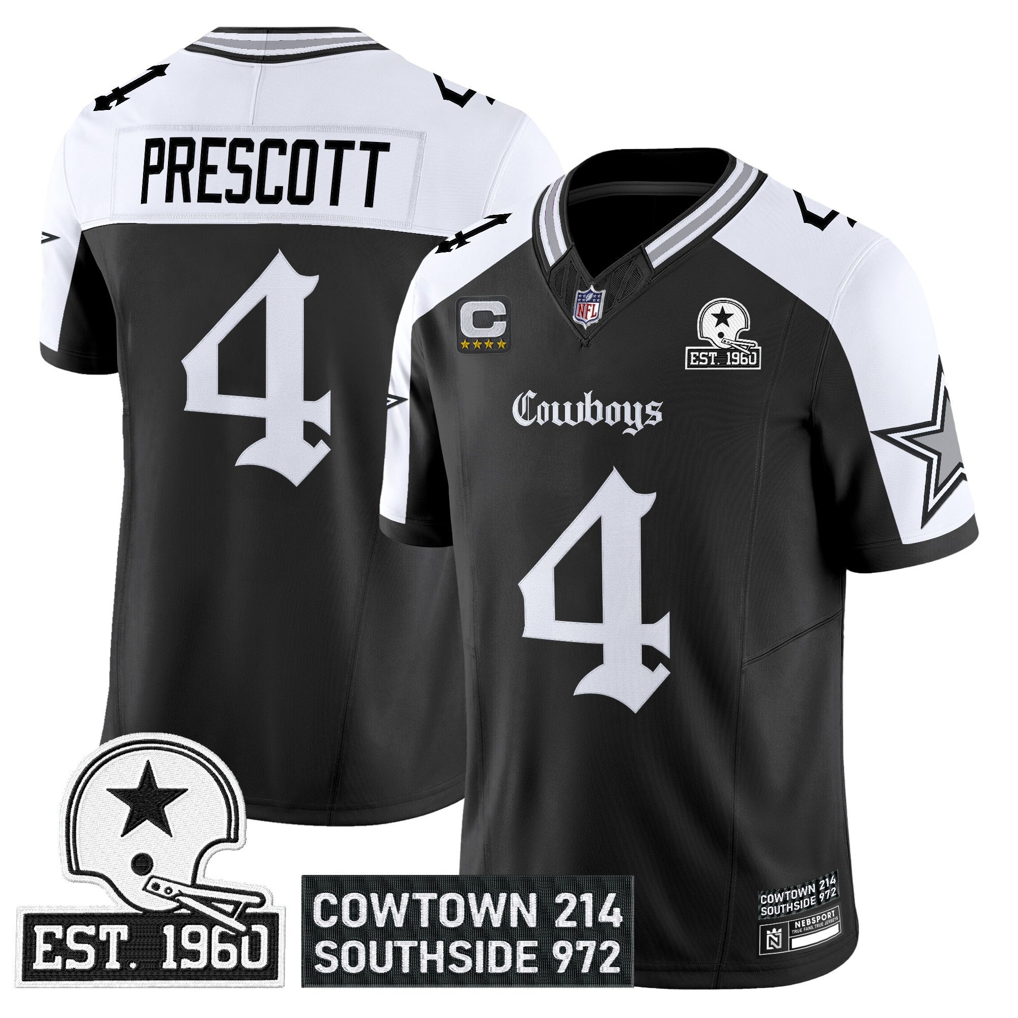 Men's Dallas Cowboys 'Gothic Lone Star Edition' Vapor Limited Jersey - All Stitched - Limited Jersey | NFL Jersey Men's Dallas Cowboys 'Gothic Lone Star Edition' Vapor Limited Jersey - All Stitched - Limited Jersey | NFL Jersey