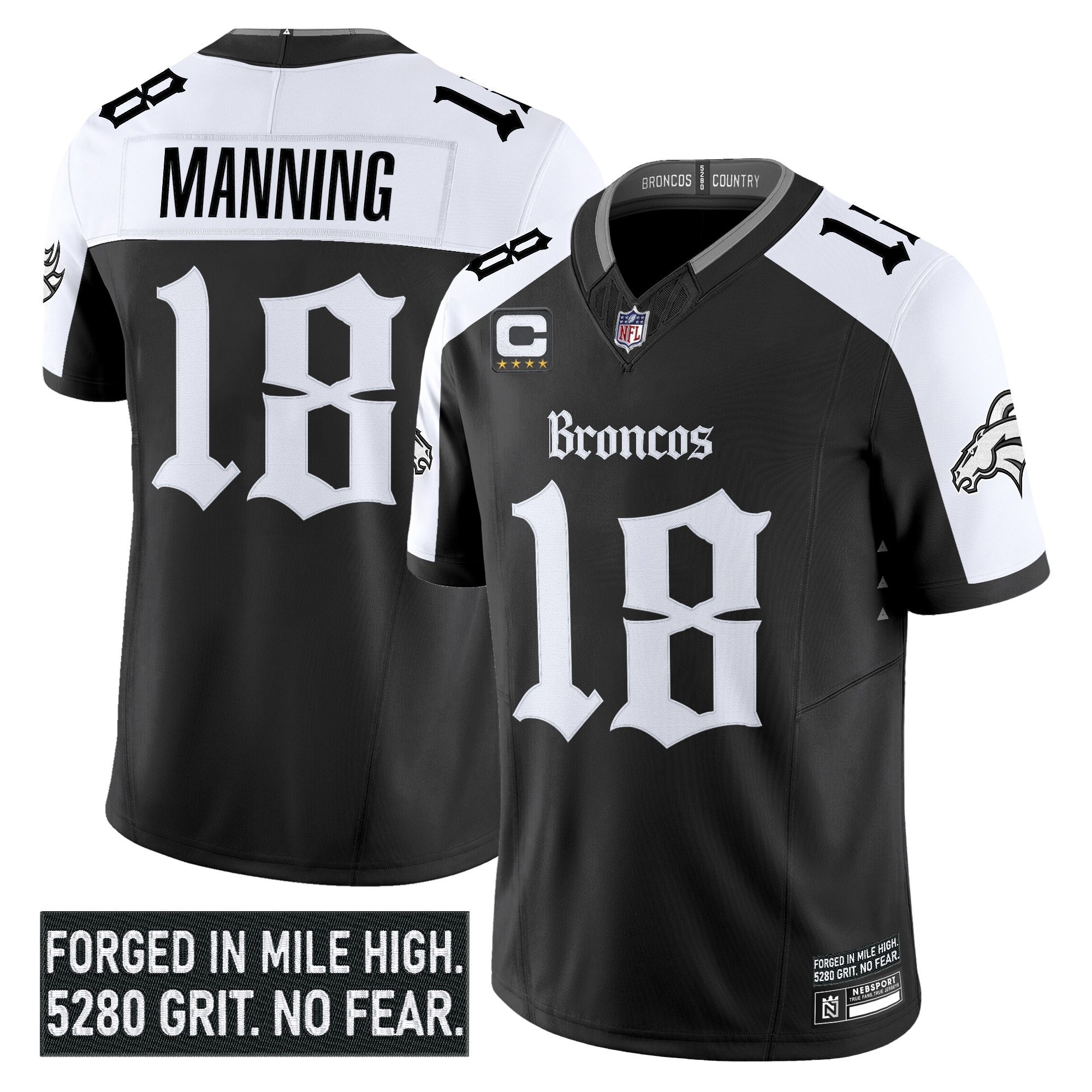 Men's Denver Broncos 'Gothic Mile High Shadows Edition' Vapor Limited Jersey - All Stitched - Limited Jersey | NFL Jersey Men's Denver Broncos 'Gothic Mile High Shadows Edition' Vapor Limited Jersey - All Stitched - Limited Jersey | NFL Jersey