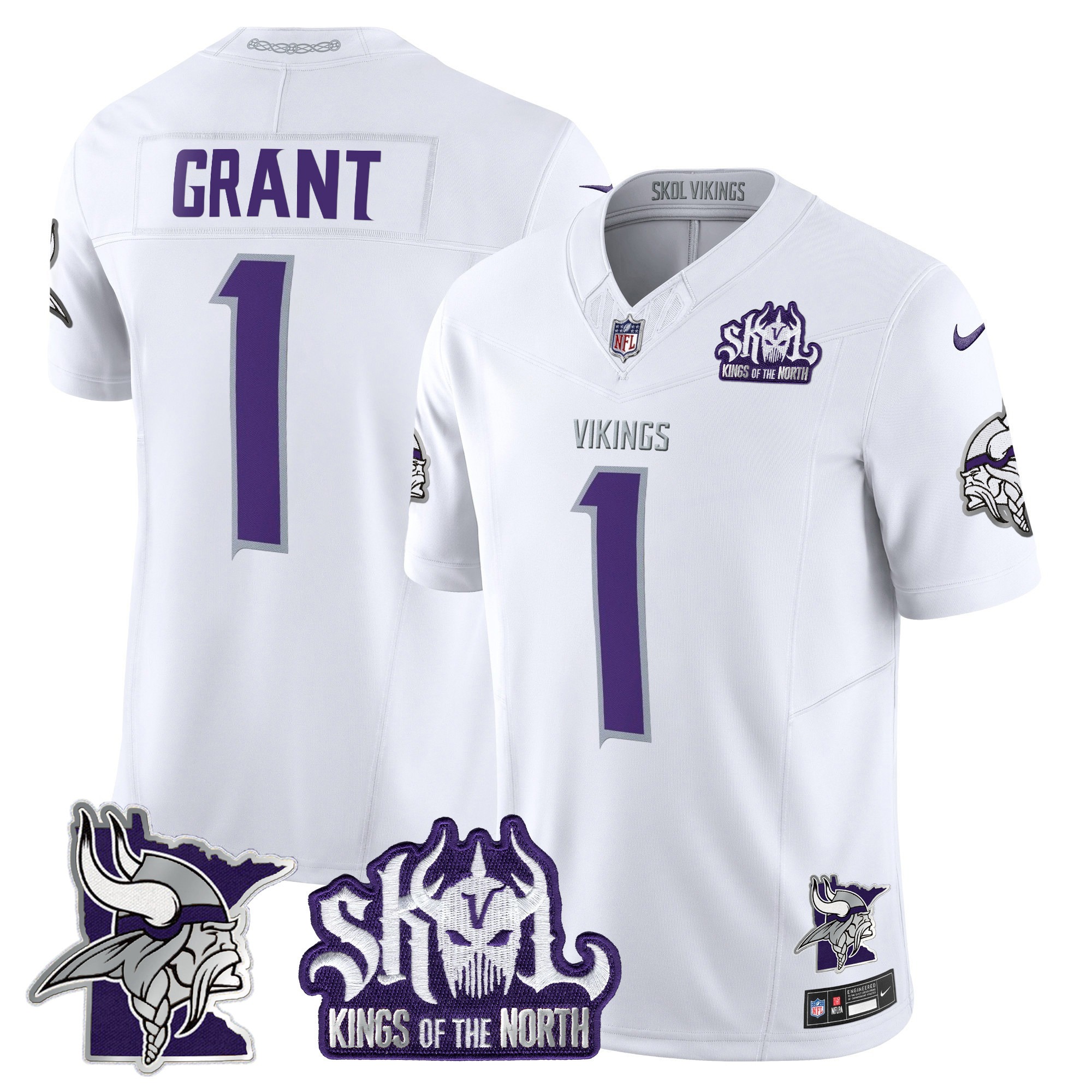 Minnesota Vikings Kings Of The North Patch Vapor Limited Jersey V3 - All Stitched - Limited Jersey | NFL Jersey Minnesota Vikings Kings Of The North Patch Vapor Limited Jersey V3 - All Stitched - Limited Jersey | NFL Jersey