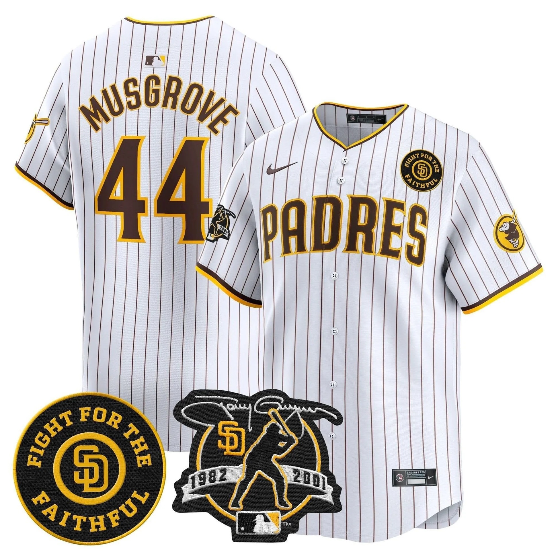 Padres Tony Gwynn & Faithful Patch Vapor Premier Limited Jersey – All Stitched - Limited Jersey | MLB Jersey Padres Tony Gwynn & Faithful Patch Vapor Premier Limited Jersey – All Stitched - Limited Jersey | MLB Jersey