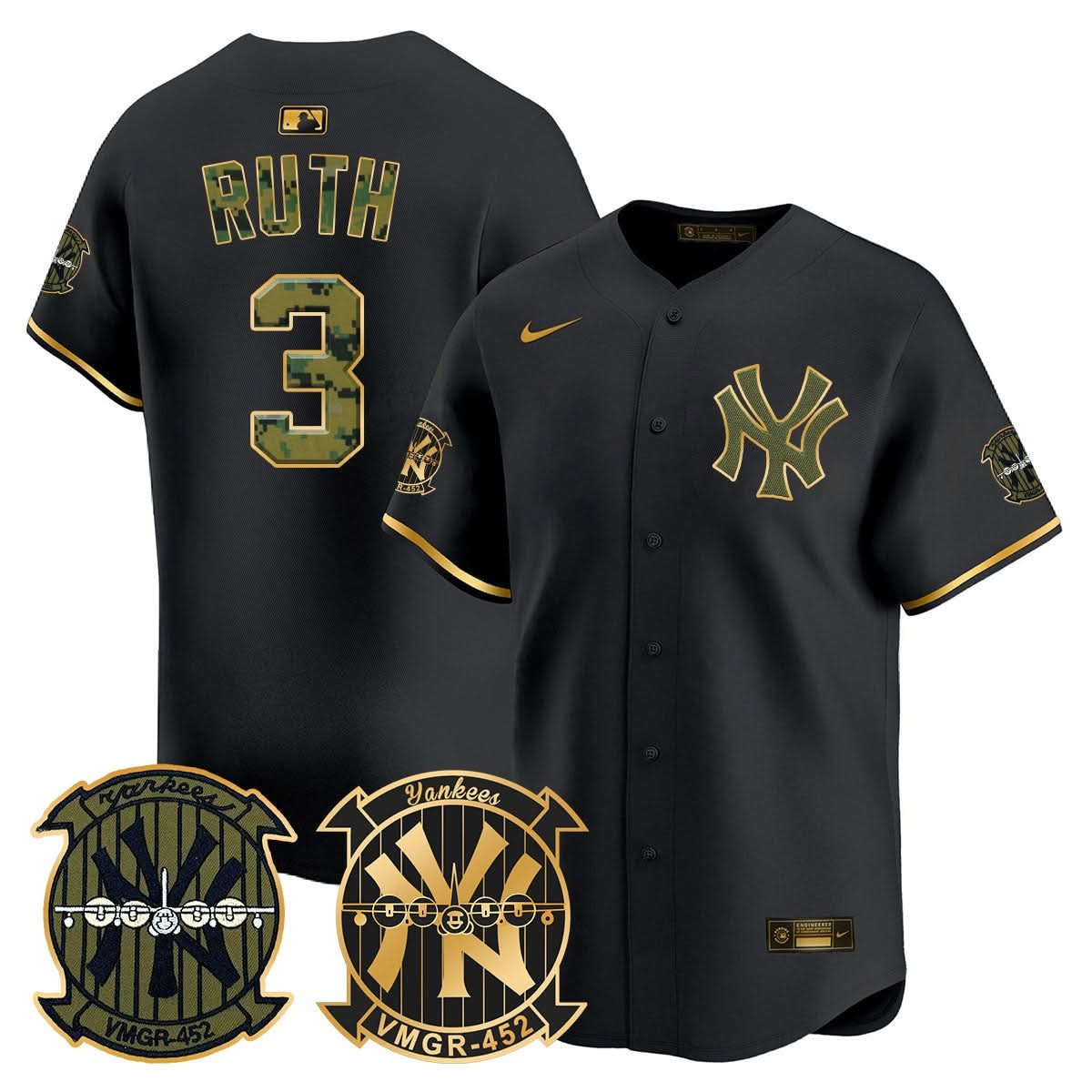 New York Yankees Woodland USMC Alternate Vapor Premier Limited Custom Jersey - All Stitched - Limited Jersey | MLB Jersey New York Yankees Woodland USMC Alternate Vapor Premier Limited Custom Jersey - All Stitched - Limited Jersey | MLB Jersey
