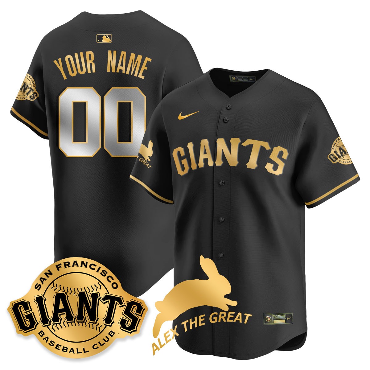 Custom San Francisco Giants "Alex the Great" Rabbit Memories 2025 Jersey - All Stitched - Limited Jersey | MLB Jersey Custom San Francisco Giants "Alex the Great" Rabbit Memories 2025 Jersey - All Stitched - Limited Jersey | MLB Jersey