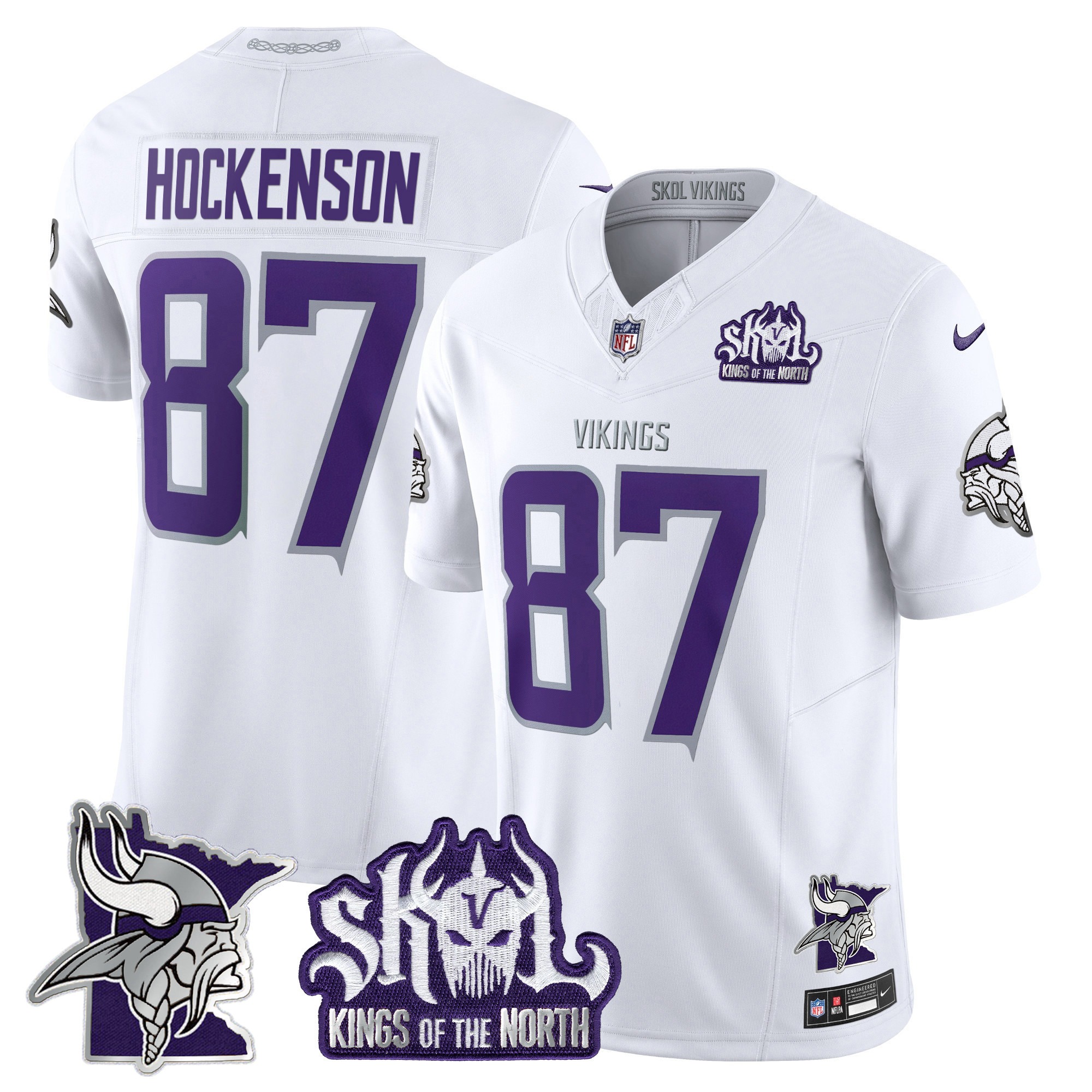 Minnesota Vikings Kings Of The North Patch Vapor Limited Jersey V3 - All Stitched - Limited Jersey | NFL Jersey Minnesota Vikings Kings Of The North Patch Vapor Limited Jersey V3 - All Stitched - Limited Jersey | NFL Jersey