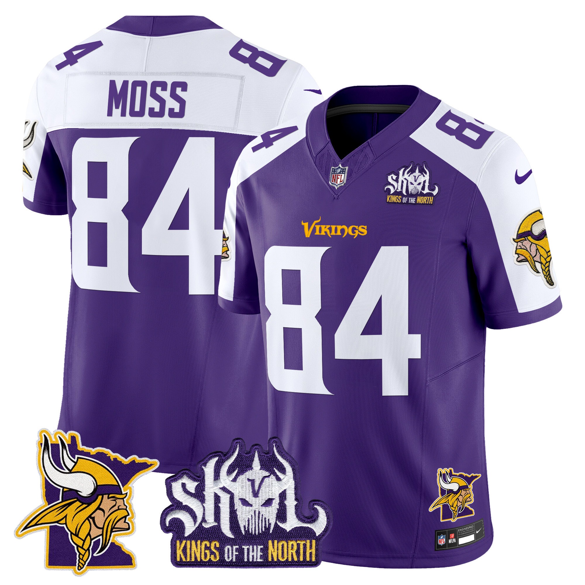 Minnesota Vikings Kings Of The North Patch Vapor Limited Jersey V3 - All Stitched - Limited Jersey | NFL Jersey Minnesota Vikings Kings Of The North Patch Vapor Limited Jersey V3 - All Stitched - Limited Jersey | NFL Jersey