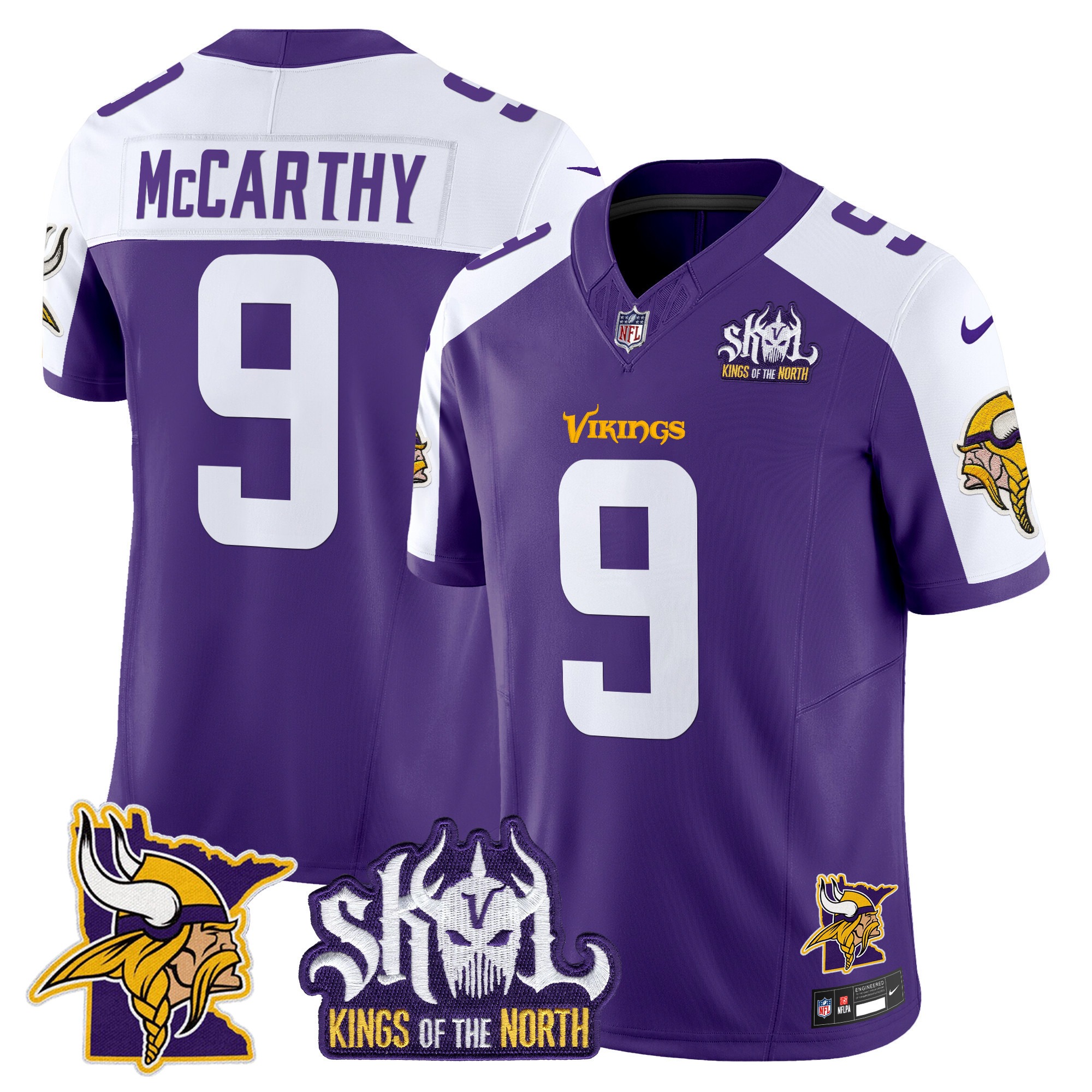 Minnesota Vikings Kings Of The North Patch Vapor Limited Jersey V3 - All Stitched - Limited Jersey | NFL Jersey Minnesota Vikings Kings Of The North Patch Vapor Limited Jersey V3 - All Stitched - Limited Jersey | NFL Jersey