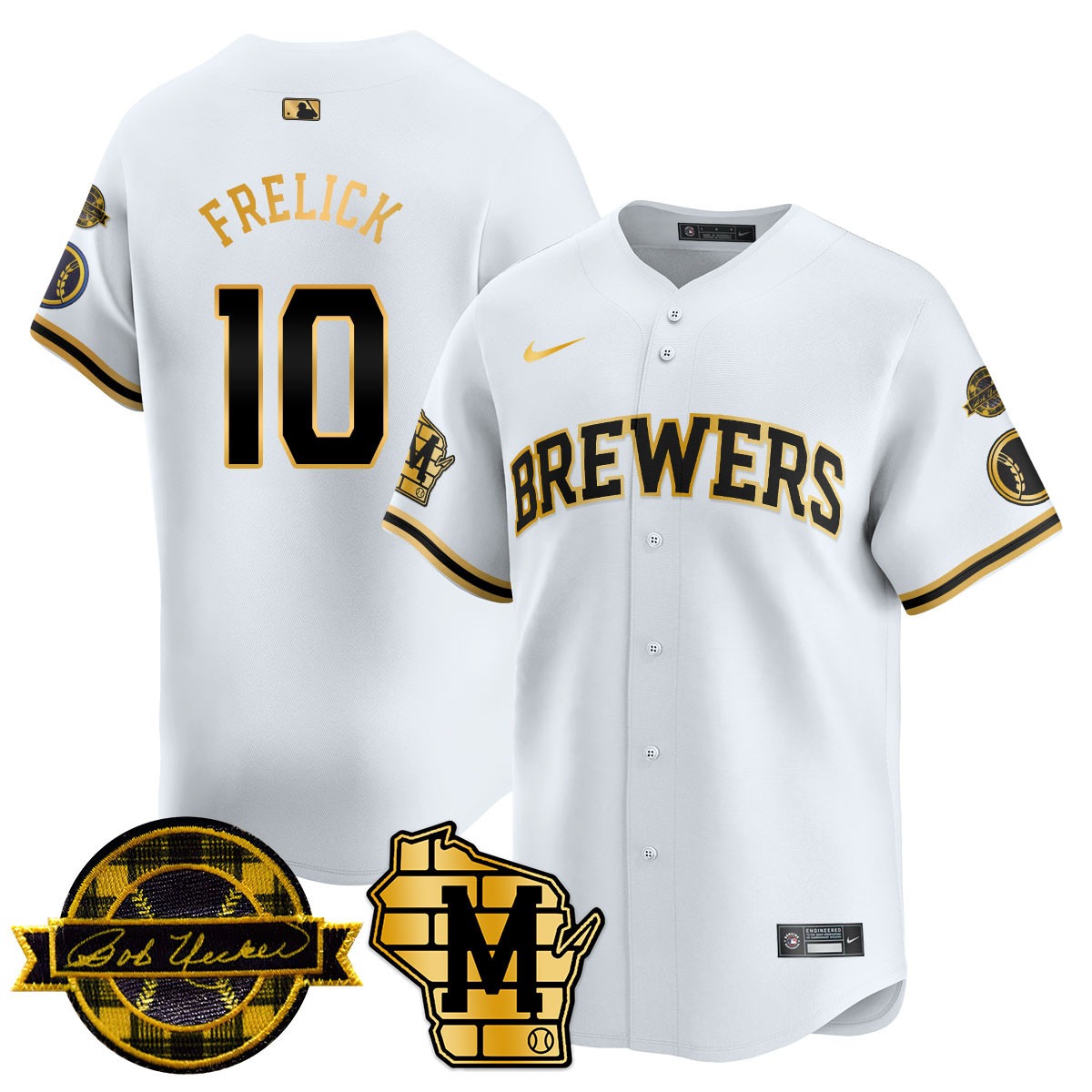 Men's Milwaukee Brewers 2025 Limited Jersey - Bob Uecker Patch - All Stitched - Limited Jersey | MLB Jersey Men's Milwaukee Brewers 2025 Limited Jersey - Bob Uecker Patch - All Stitched - Limited Jersey | MLB Jersey