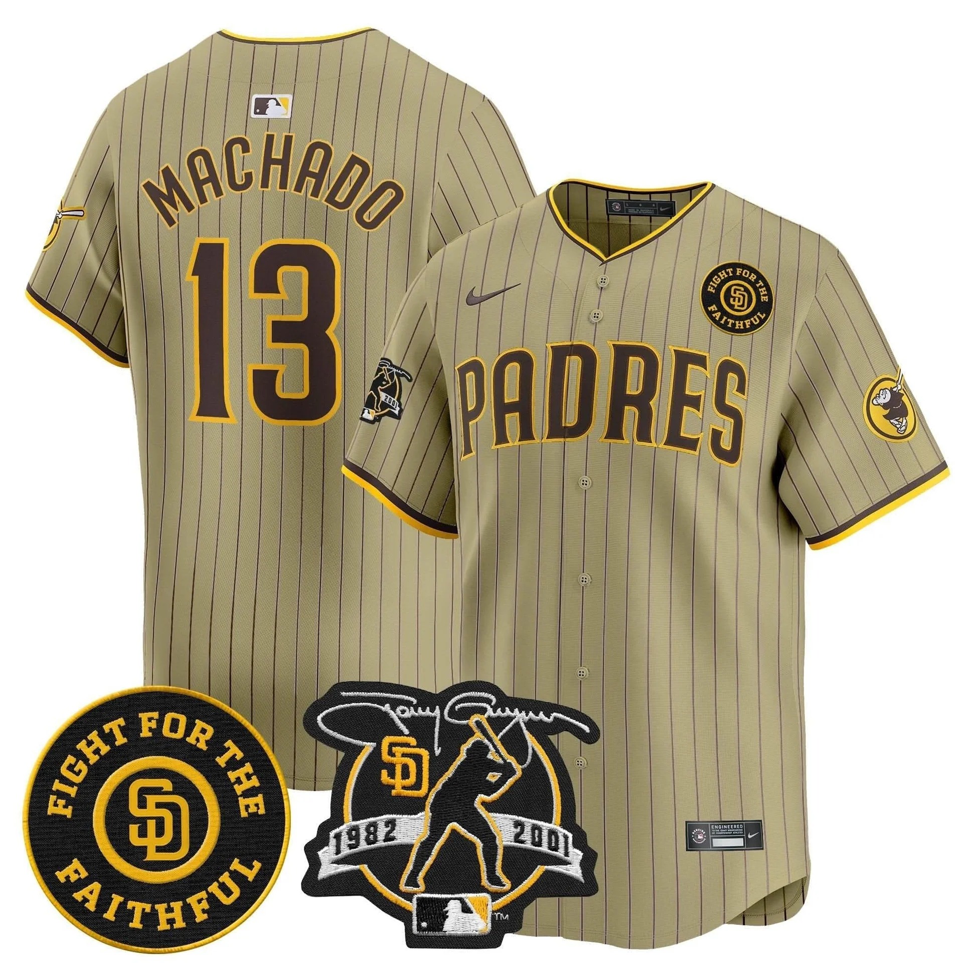 Padres Tony Gwynn & Faithful Patch Vapor Premier Limited Jersey – All Stitched - Limited Jersey | MLB Jersey Padres Tony Gwynn & Faithful Patch Vapor Premier Limited Jersey – All Stitched - Limited Jersey | MLB Jersey