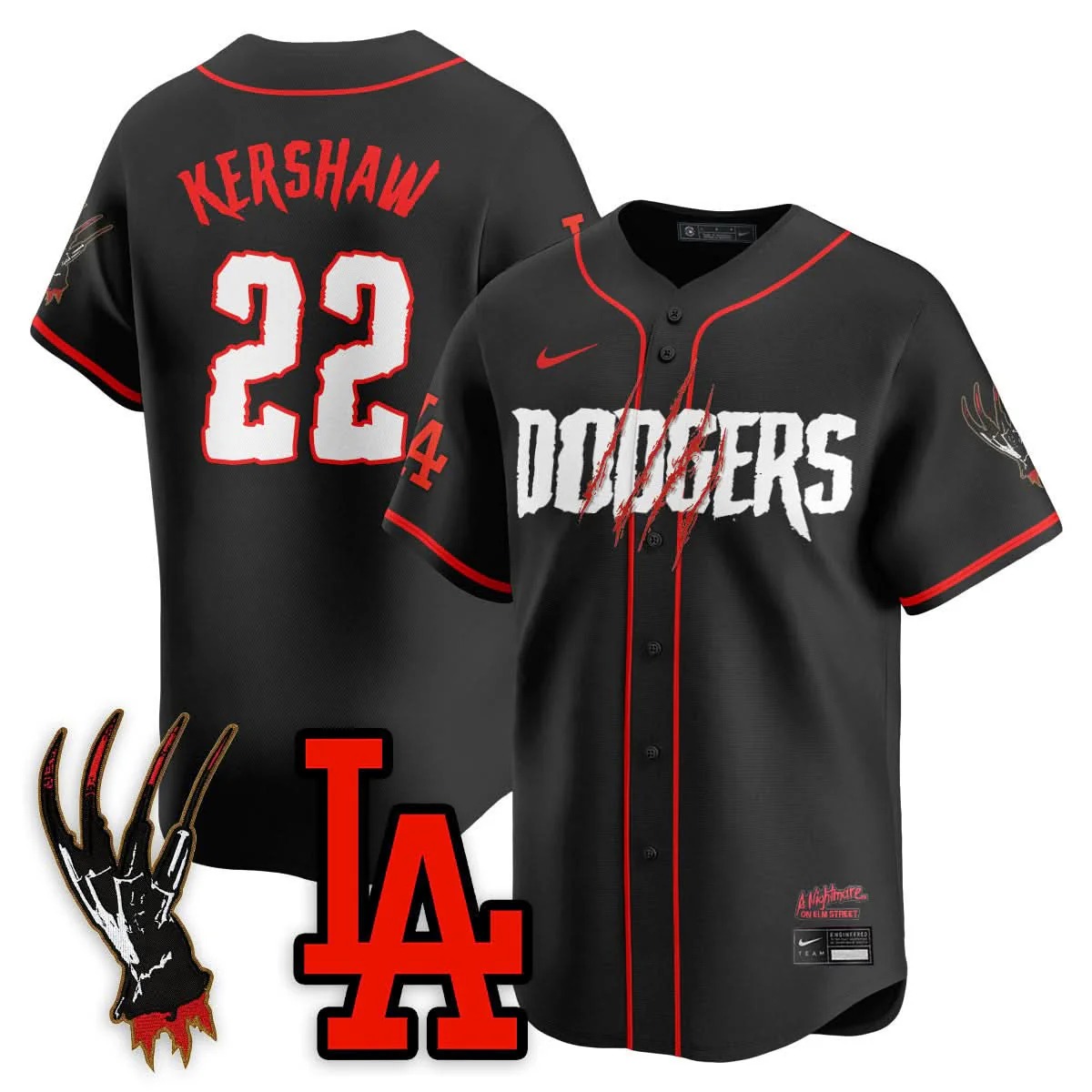 Los Angeles Dodgers "A Nightmare on Elm Street" Jersey - Stitched - Limited Jersey | MLB Jersey Los Angeles Dodgers "A Nightmare on Elm Street" Jersey - Stitched - Limited Jersey | MLB Jersey