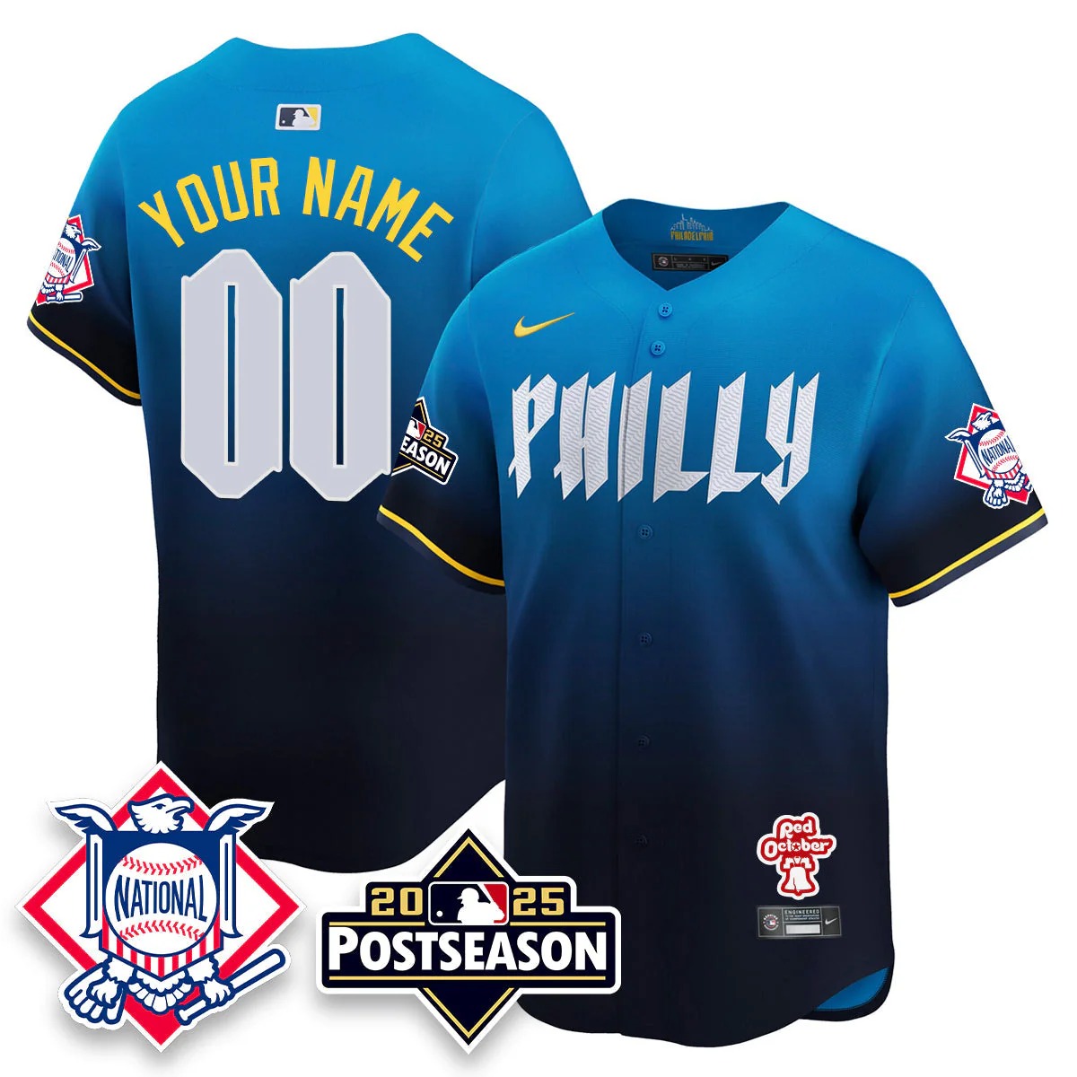 Custom Philadelphia Phillies 2025 Postseason Jersey - All Stitched - Limited Jersey | MLB Jersey Custom Philadelphia Phillies 2025 Postseason Jersey - All Stitched - Limited Jersey | MLB Jersey
