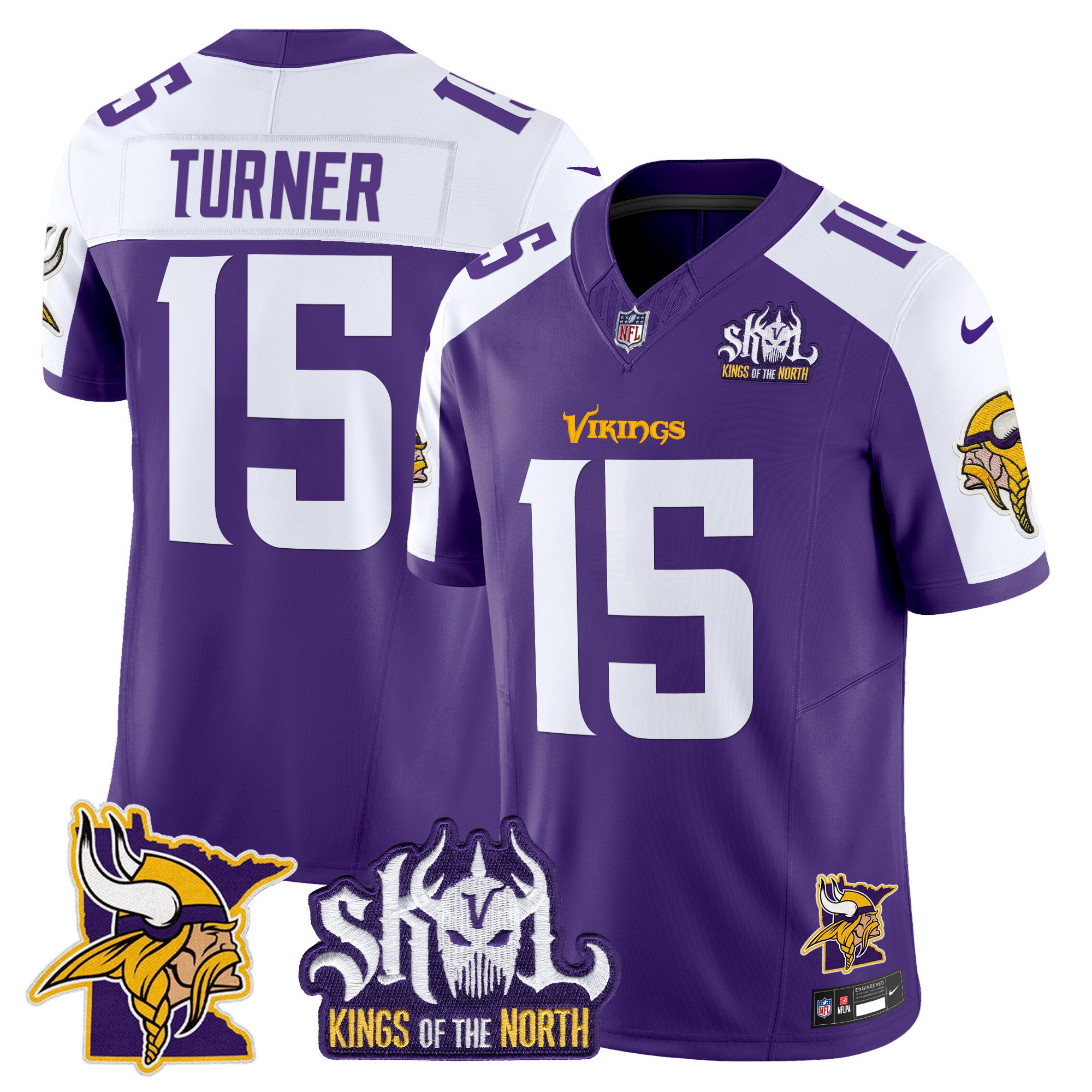 Minnesota Vikings Kings Of The North Patch Vapor Limited Jersey V3 - All Stitched - Limited Jersey | NFL Jersey Minnesota Vikings Kings Of The North Patch Vapor Limited Jersey V3 - All Stitched - Limited Jersey | NFL Jersey