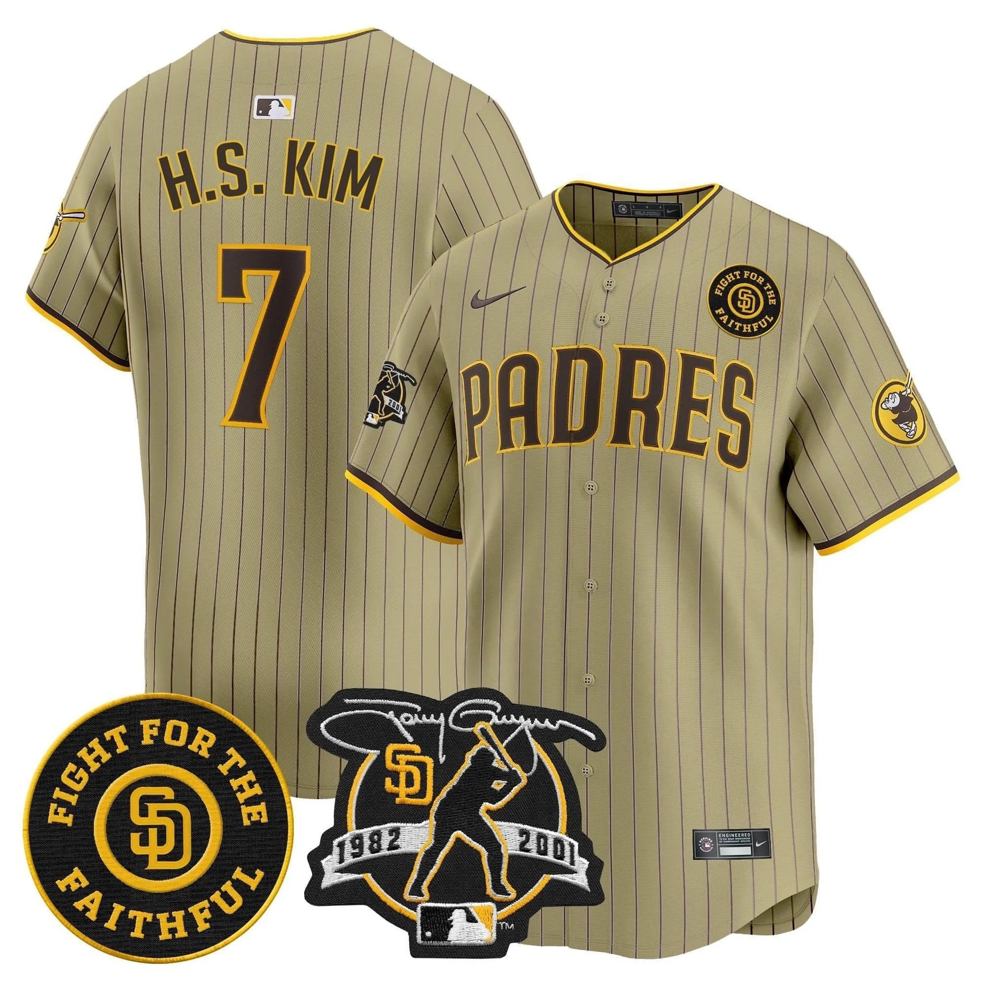 Padres Tony Gwynn & Faithful Patch Vapor Premier Limited Jersey – All Stitched - Limited Jersey | MLB Jersey Padres Tony Gwynn & Faithful Patch Vapor Premier Limited Jersey – All Stitched - Limited Jersey | MLB Jersey