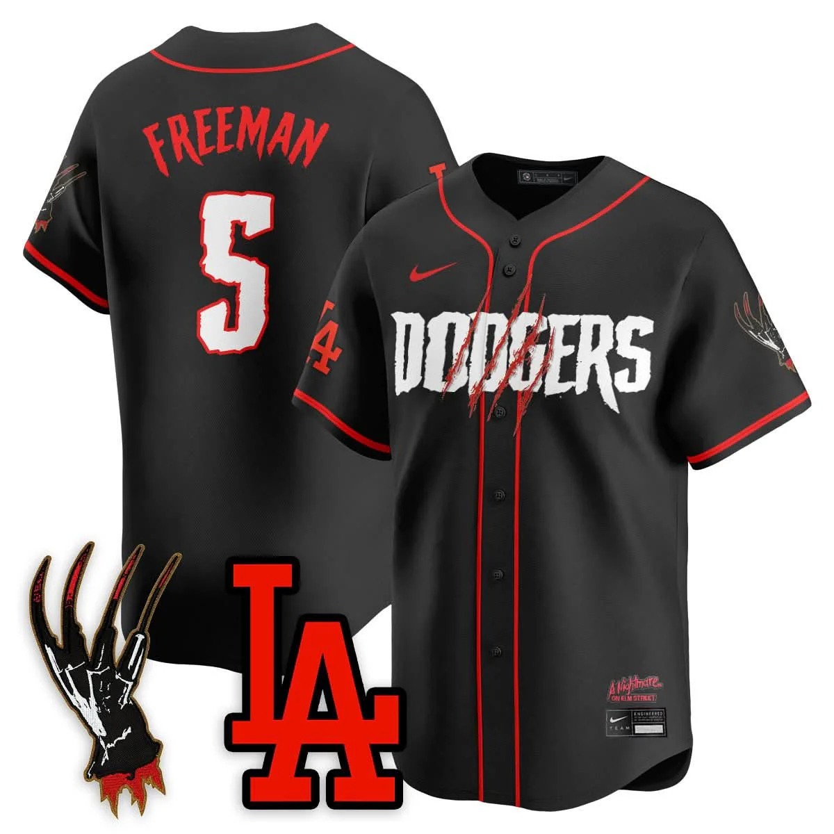 Los Angeles Dodgers "A Nightmare on Elm Street" Jersey - Stitched - Limited Jersey | MLB Jersey Los Angeles Dodgers "A Nightmare on Elm Street" Jersey - Stitched - Limited Jersey | MLB Jersey