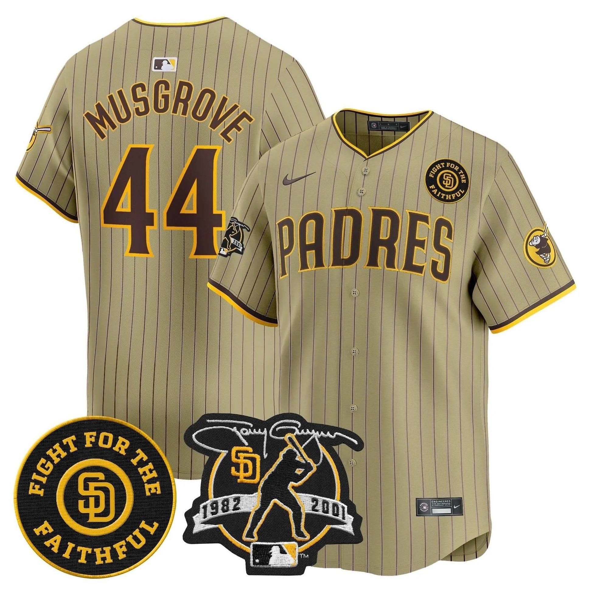 Padres Tony Gwynn & Faithful Patch Vapor Premier Limited Jersey – All Stitched - Limited Jersey | MLB Jersey Padres Tony Gwynn & Faithful Patch Vapor Premier Limited Jersey – All Stitched - Limited Jersey | MLB Jersey