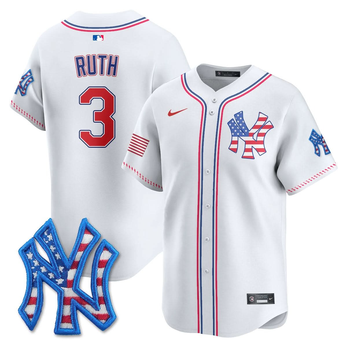 New York Yankees 2025 Fourth of July Jersey - All Stitched - Limited Jersey | MLB Jersey New York Yankees 2025 Fourth of July Jersey - All Stitched - Limited Jersey | MLB Jersey
