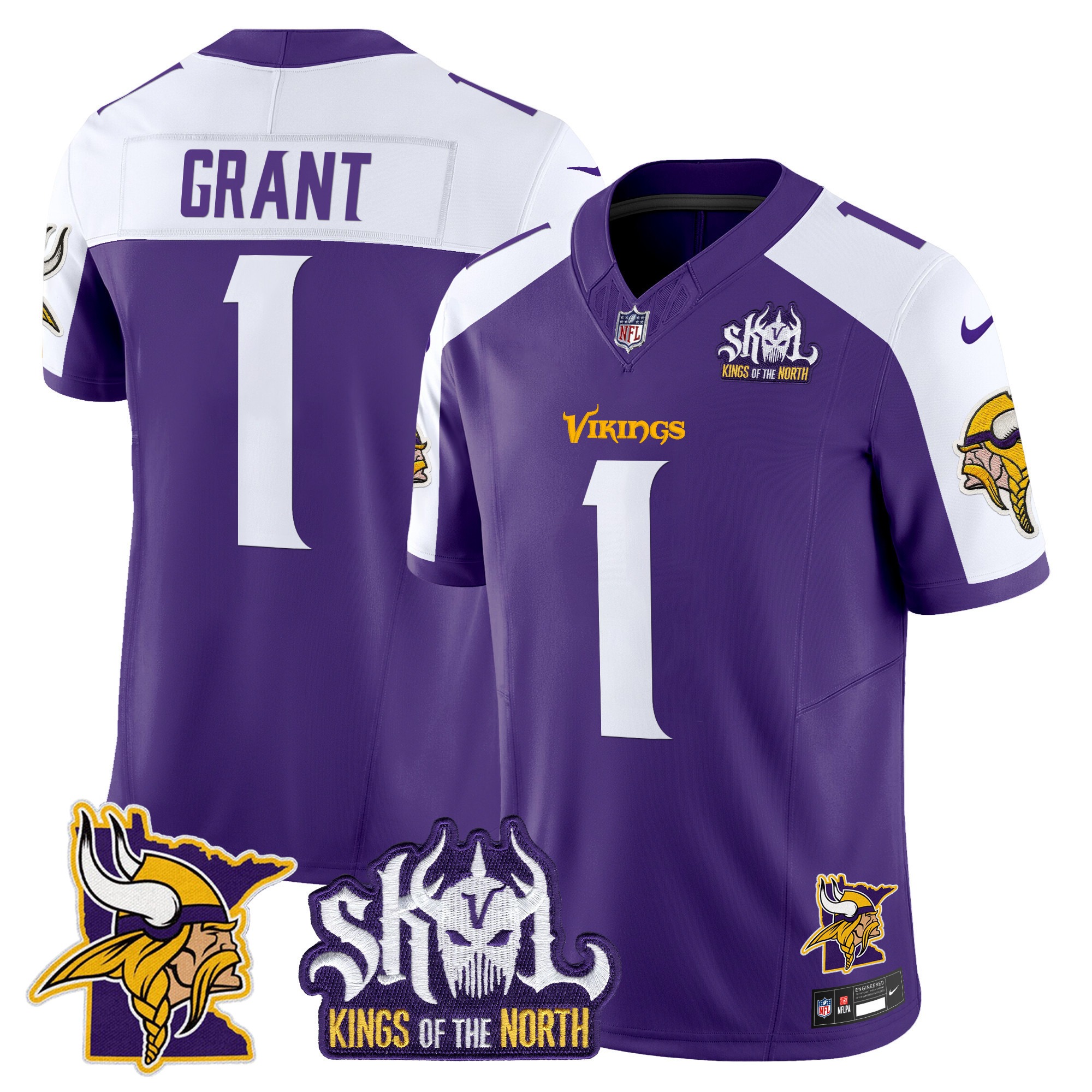Minnesota Vikings Kings Of The North Patch Vapor Limited Jersey V3 - All Stitched - Limited Jersey | NFL Jersey Minnesota Vikings Kings Of The North Patch Vapor Limited Jersey V3 - All Stitched - Limited Jersey | NFL Jersey