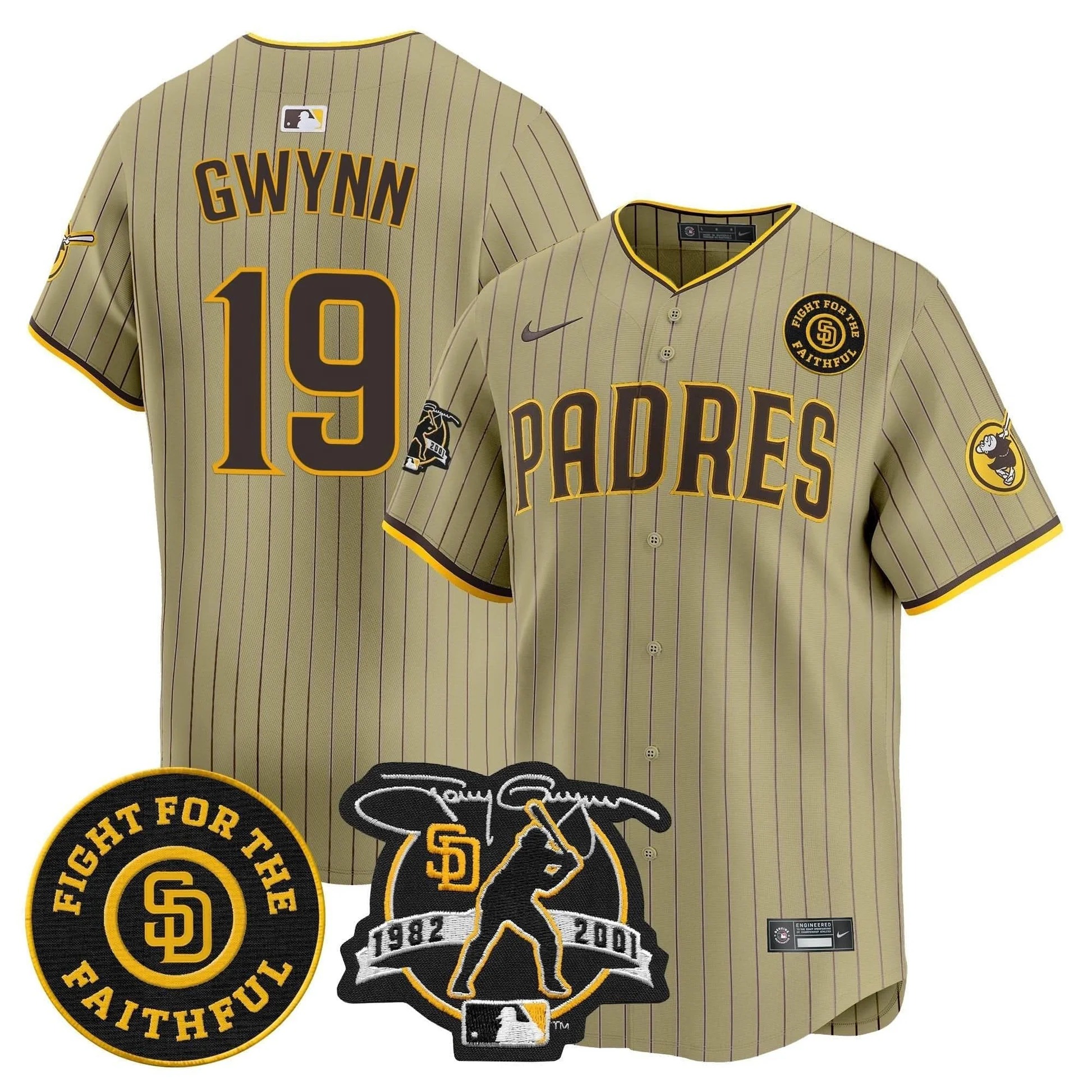 Padres Tony Gwynn & Faithful Patch Vapor Premier Limited Jersey – All Stitched - Limited Jersey | MLB Jersey Padres Tony Gwynn & Faithful Patch Vapor Premier Limited Jersey – All Stitched - Limited Jersey | MLB Jersey
