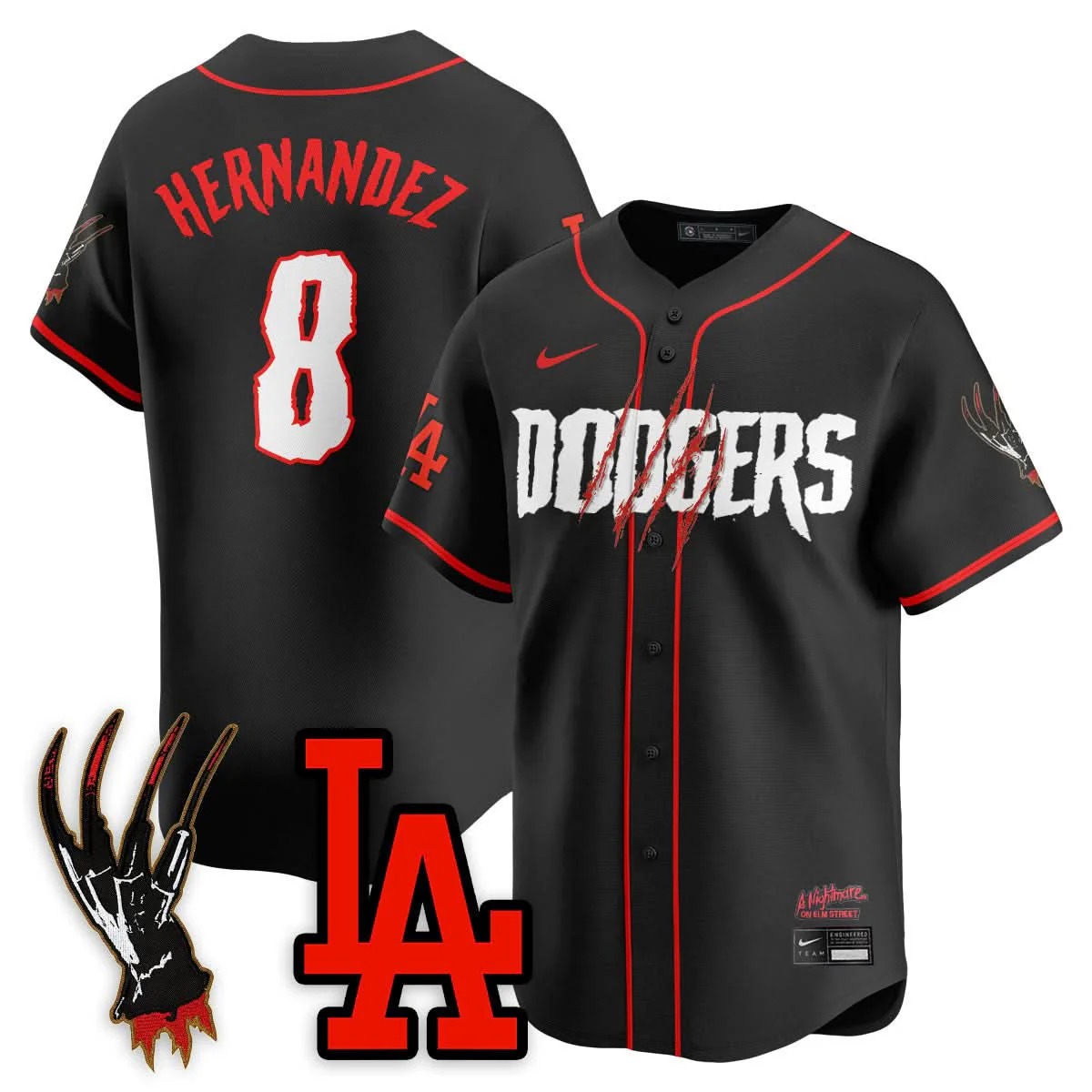 Los Angeles Dodgers "A Nightmare on Elm Street" Jersey - Stitched - Limited Jersey | MLB Jersey Los Angeles Dodgers "A Nightmare on Elm Street" Jersey - Stitched - Limited Jersey | MLB Jersey