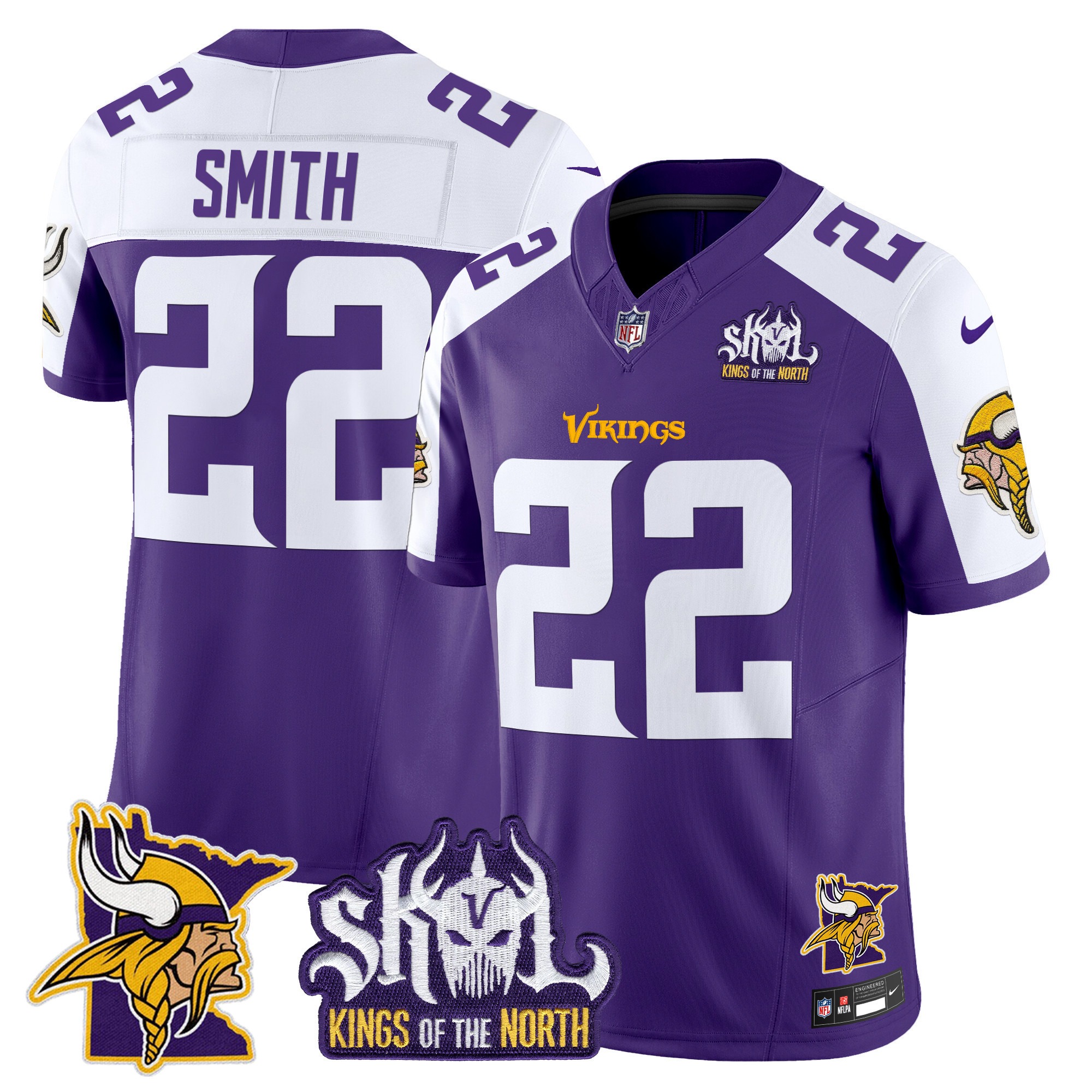 Minnesota Vikings Kings Of The North Patch Vapor Limited Jersey V3 - All Stitched - Limited Jersey | NFL Jersey Minnesota Vikings Kings Of The North Patch Vapor Limited Jersey V3 - All Stitched - Limited Jersey | NFL Jersey