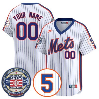 Custom New York Mets Number Retirement & Hall of Fame Gold Jersey - All Stitched - Limited Jersey | MLB Jersey