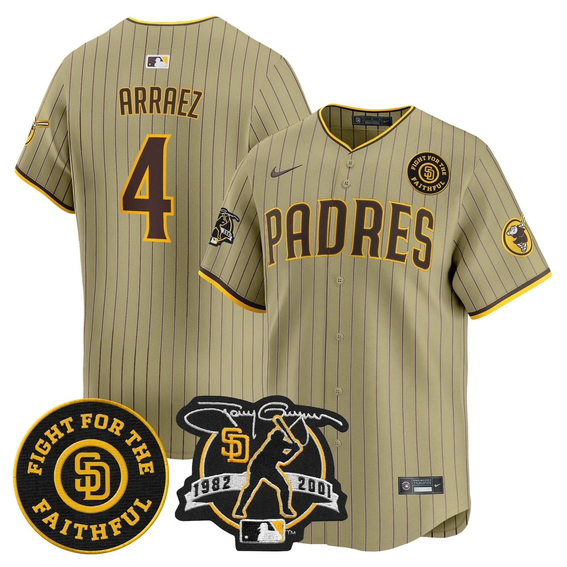 Padres Tony Gwynn & Faithful Patch Vapor Premier Limited Jersey – All Stitched - Limited Jersey | MLB Jersey Padres Tony Gwynn & Faithful Patch Vapor Premier Limited Jersey – All Stitched - Limited Jersey | MLB Jersey