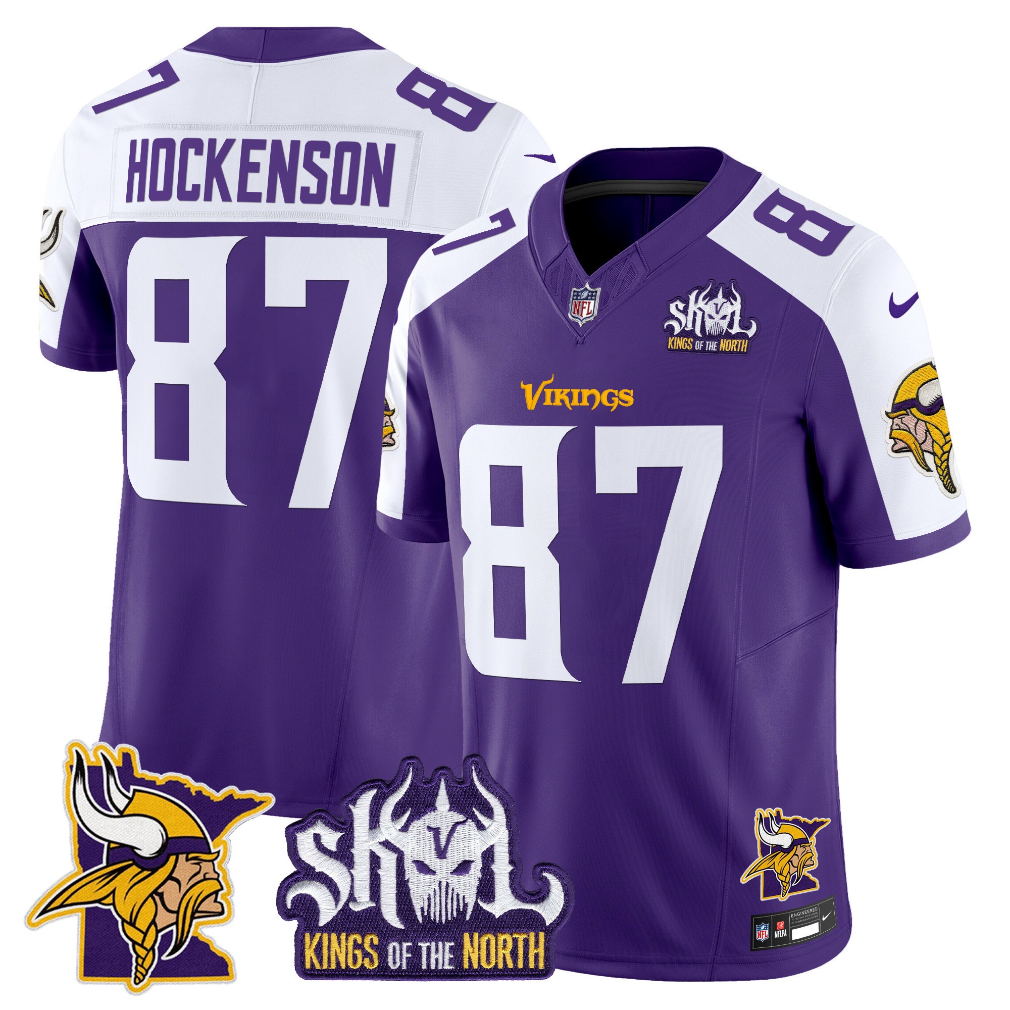Minnesota Vikings Kings Of The North Patch Vapor Limited Jersey V3 - All Stitched - Limited Jersey | NFL Jersey Minnesota Vikings Kings Of The North Patch Vapor Limited Jersey V3 - All Stitched - Limited Jersey | NFL Jersey