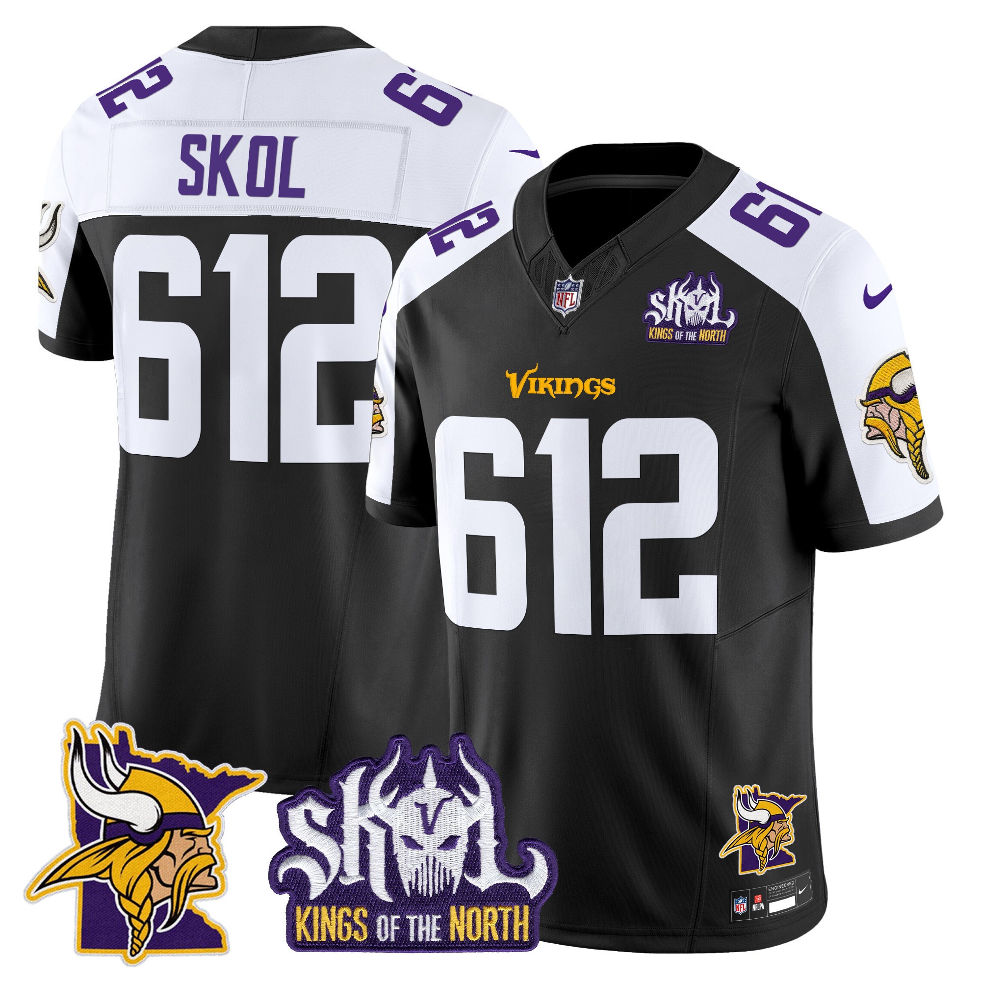 Minnesota Vikings Kings Of The North Patch Vapor Limited Jersey V3 - All Stitched - Limited Jersey | NFL Jersey Minnesota Vikings Kings Of The North Patch Vapor Limited Jersey V3 - All Stitched - Limited Jersey | NFL Jersey