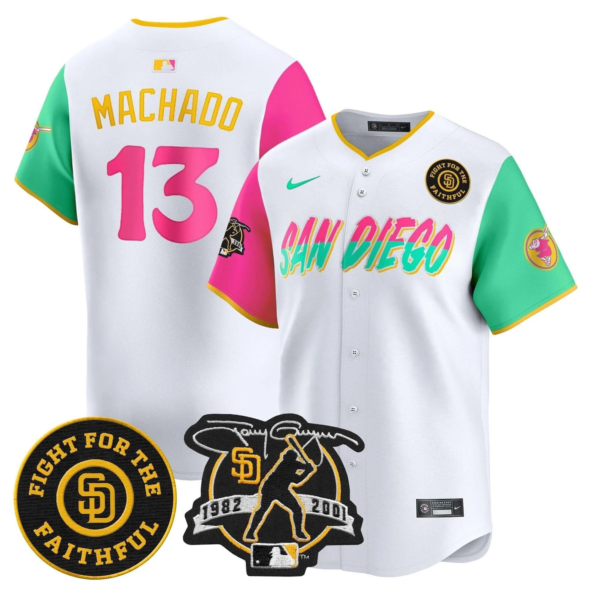 Padres Tony Gwynn & Faithful Patch Vapor Premier Limited Jersey – All Stitched - Limited Jersey | MLB Jersey Padres Tony Gwynn & Faithful Patch Vapor Premier Limited Jersey – All Stitched - Limited Jersey | MLB Jersey