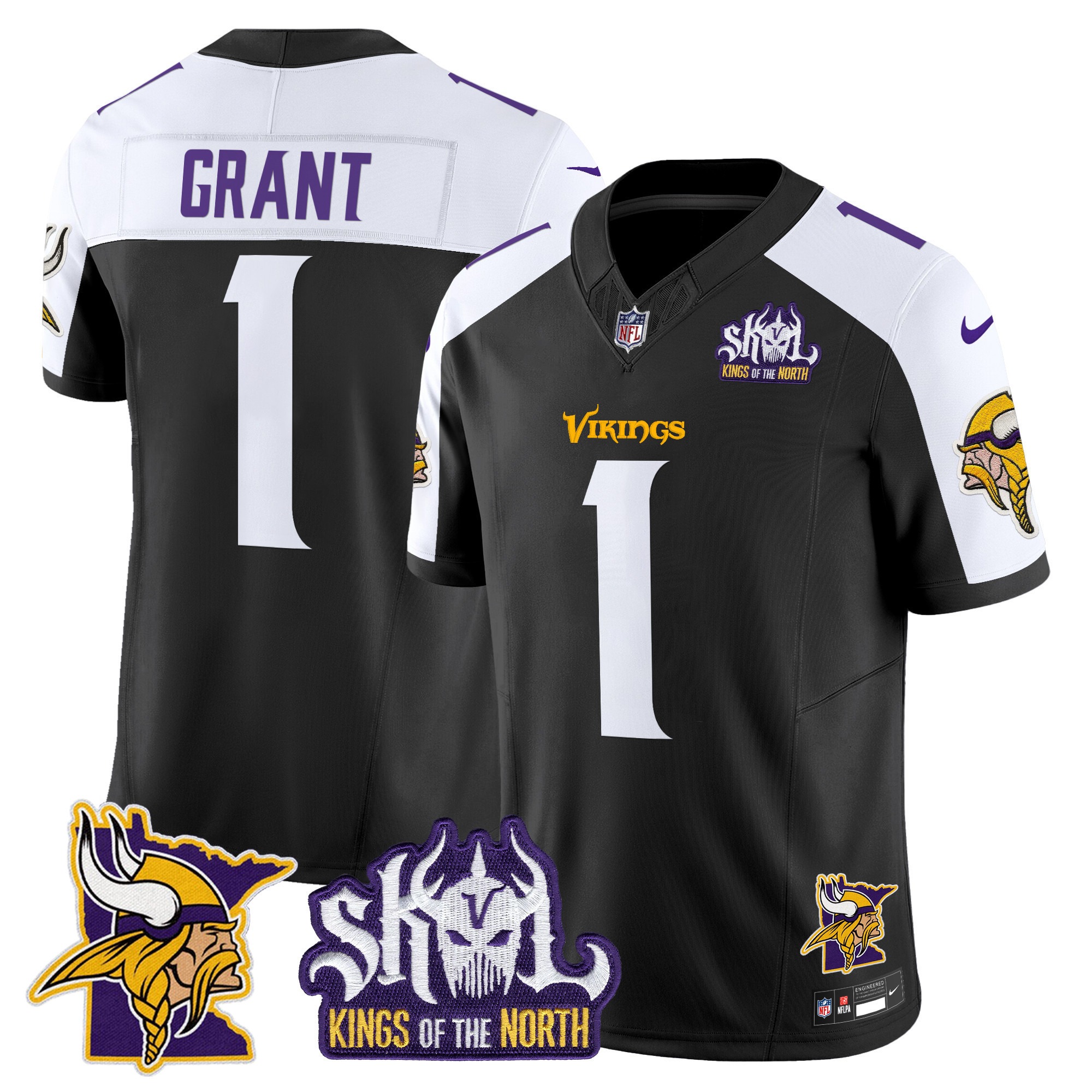 Minnesota Vikings Kings Of The North Patch Vapor Limited Jersey V3 - All Stitched - Limited Jersey | NFL Jersey Minnesota Vikings Kings Of The North Patch Vapor Limited Jersey V3 - All Stitched - Limited Jersey | NFL Jersey