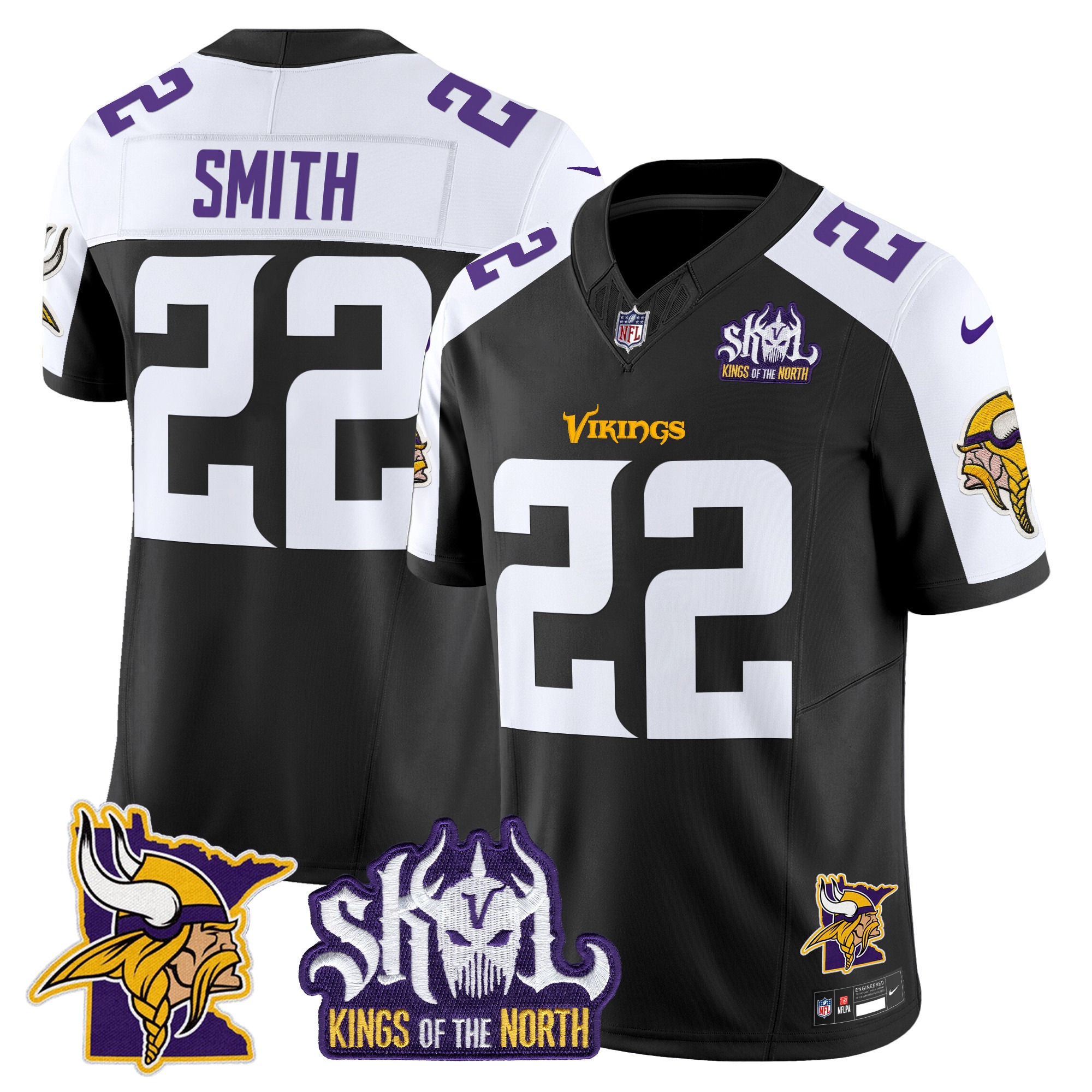 Minnesota Vikings Kings Of The North Patch Vapor Limited Jersey V3 - All Stitched - Limited Jersey | NFL Jersey Minnesota Vikings Kings Of The North Patch Vapor Limited Jersey V3 - All Stitched - Limited Jersey | NFL Jersey