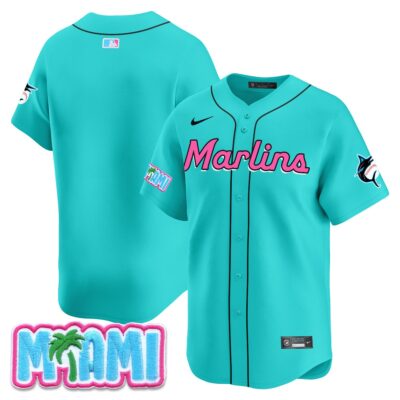 Men's Miami Marlins Vice City Jersey - All Stitched - Limited Jersey | MLB Jersey