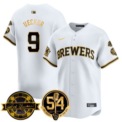 Milwaukee Brewers Jersey - Bob Uecker, 54 Seasons for Brewers Jersey - All Stitched - Limited Jersey | MLB Jersey