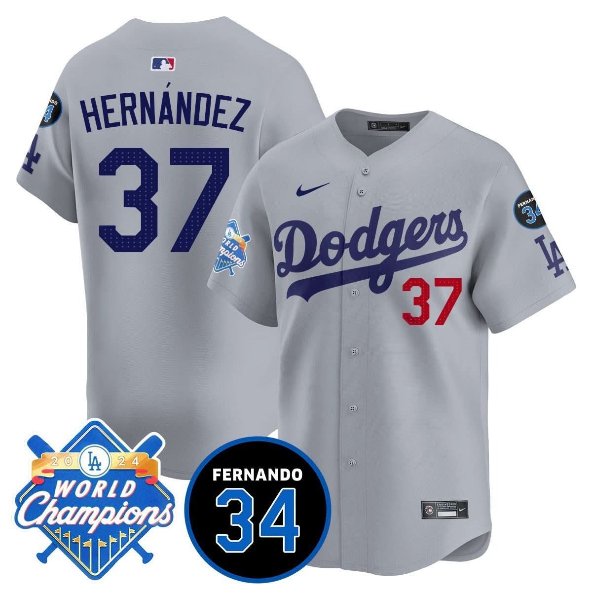 LA Dodgers - World Series Champions 2024/Fernando Valenzuela Memorial Jersey - All Stitched - Limited Jersey | MLB Jersey LA Dodgers - World Series Champions 2024/Fernando Valenzuela Memorial Jersey - All Stitched - Limited Jersey | MLB Jersey
