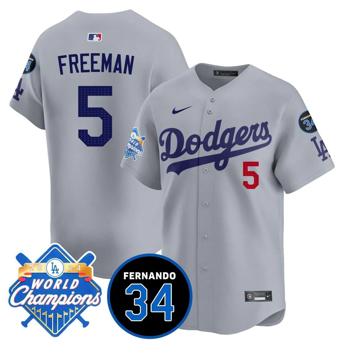 LA Dodgers - World Series Champions 2024/Fernando Valenzuela Memorial Jersey - All Stitched - Limited Jersey | MLB Jersey LA Dodgers - World Series Champions 2024/Fernando Valenzuela Memorial Jersey - All Stitched - Limited Jersey | MLB Jersey