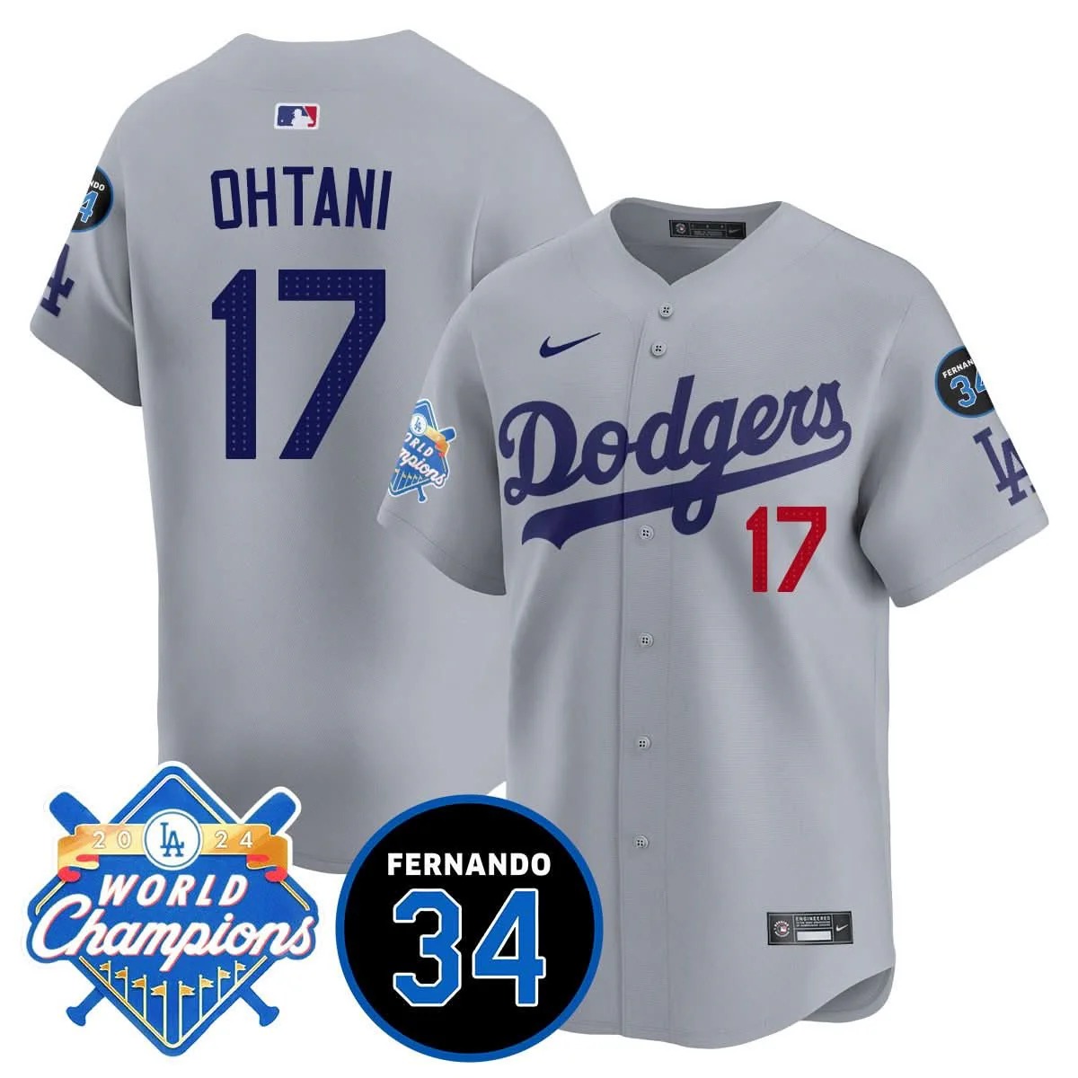 LA Dodgers - World Series Champions 2024/Fernando Valenzuela Memorial Jersey - All Stitched - Limited Jersey | MLB Jersey LA Dodgers - World Series Champions 2024/Fernando Valenzuela Memorial Jersey - All Stitched - Limited Jersey | MLB Jersey