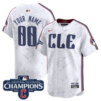 Cleveland Guardians 2024 AL Central Division Champions Vapor Premier Limited Custom Jersey - All Stitched - Limited Jersey | MLB Jersey