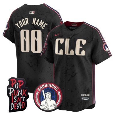 Cleveland Guardians MGK Patch Vapor Premier Limited Custom Jersey - All Stitched - Limited Jersey | MLB Jersey