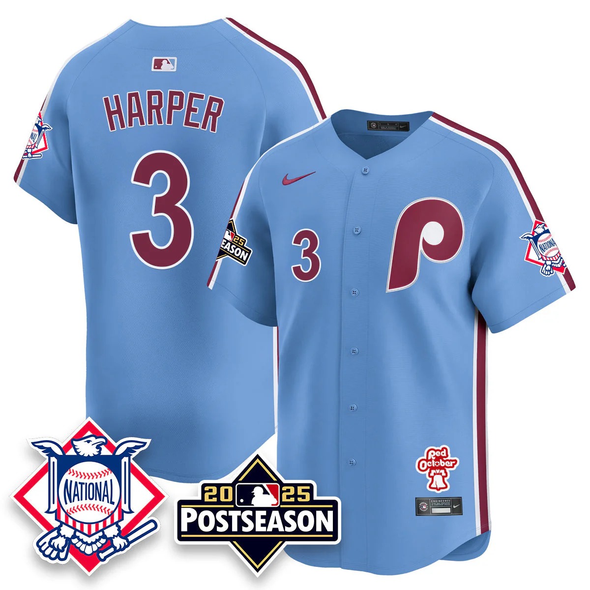 Philadelphia Phillies 2025 Postseason Jersey - All Stitched - Limited Jersey | MLB Jersey Philadelphia Phillies 2025 Postseason Jersey - All Stitched - Limited Jersey | MLB Jersey