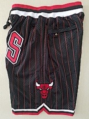 Just Don Chicago Bulls '97-98 Black Shorts Striped Basketball Team Shorts - Limited Shorts | NBA Shorts Just Don Chicago Bulls '97-98 Black Shorts Striped Basketball Team Shorts - Limited Shorts | NBA Shorts