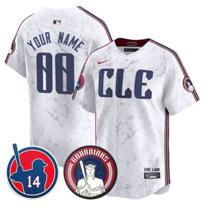 Cleveland Guardians Larry Doby Patch City Connect Vapor Premier Limited Custom Jersey - All Stitched - Limited Jersey | MLB Jersey