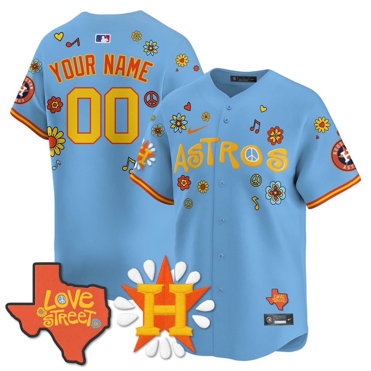 Houston Astros _Love Street_ Limited Custom Jersey - All Stitched - Limited Jersey | MLB Jersey Houston Astros _Love Street_ Limited Custom Jersey - All Stitched - Limited Jersey | MLB Jersey