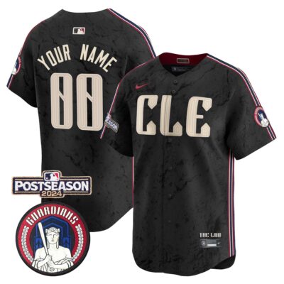 Cleveland Guardians 2024 Postseason Patch City Connect Vapor Premier Limited Custom Jersey - All Stitched - Limited Jersey | MLB Jersey