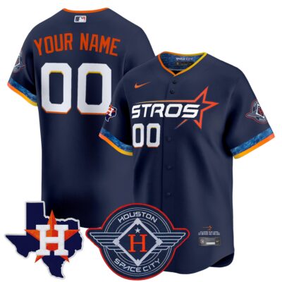 Houston Astros 2025 City Connect Texas Patch Vapor Premier Limited Custom Jersey - All Stitched - Limited Jersey | MLB Jersey