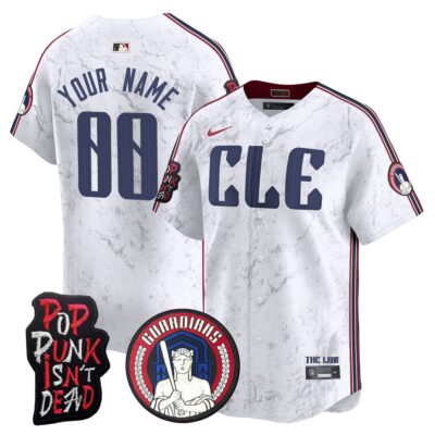 Cleveland Guardians MGK Patch Vapor Premier Limited Custom Jersey - All Stitched - Limited Jersey | MLB Jersey