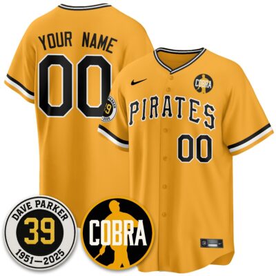 Custom Pittsburgh Pirates Memories Dave Parker Jersey- “COBRA” Patch - All Stitched - Limited Jersey | MLB Jersey