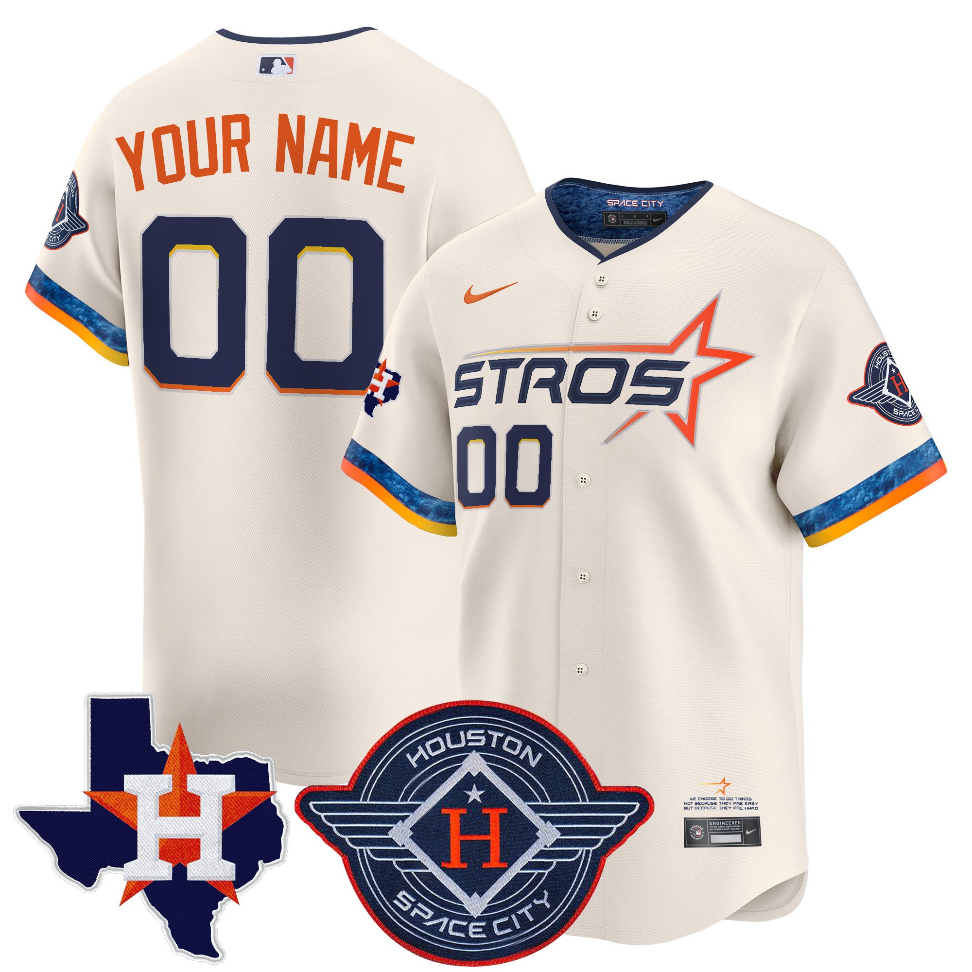 Houston Astros 2025 City Connect Texas Patch Vapor Premier Limited Custom Jersey - All Stitched - Limited Jersey | MLB Jersey Houston Astros 2025 City Connect Texas Patch Vapor Premier Limited Custom Jersey - All Stitched - Limited Jersey | MLB Jersey
