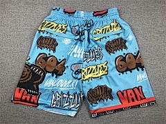 NBA Vancouver Grizzlies Slap Sticker Swingman Basketball Shorts - Limited Shorts | NBA Shorts NBA Vancouver Grizzlies Slap Sticker Swingman Basketball Shorts - Limited Shorts | NBA Shorts